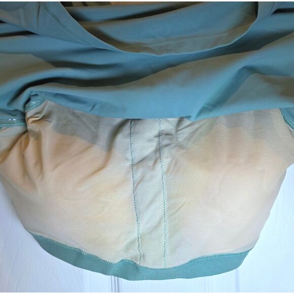 Purpose Crop Sports Bra Top D DD Large Green Racer Back Pullover Active Yoga - Picture 6 of 9